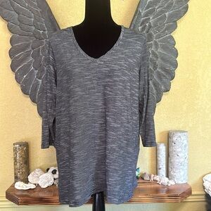 J Jill Striped 3/4 sleeve Shirt